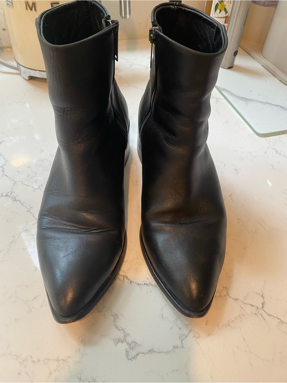 Thursday Boot Co Everyday Black Leather Pointed Toe Ankle Boots
